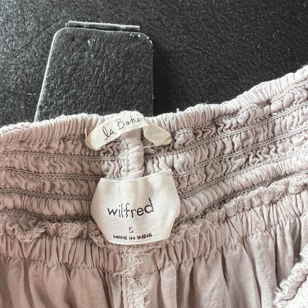 Aritzia Wilfred Nanterre Grey Wide Leg Cropped Pants - Picture 9 of 11